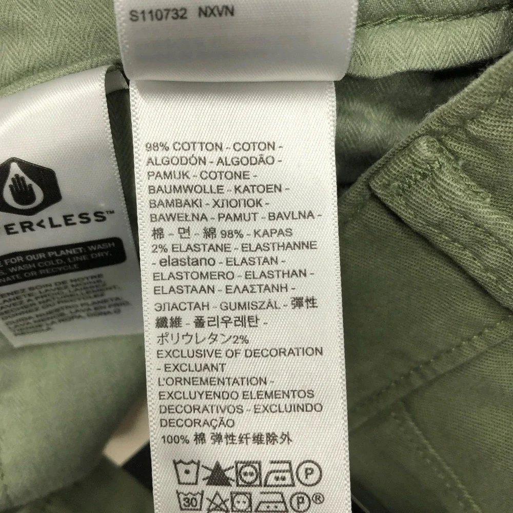 Levis XX Chino Pants Mens 31x32 Green Standard Taper Chicago Patch Stretch New